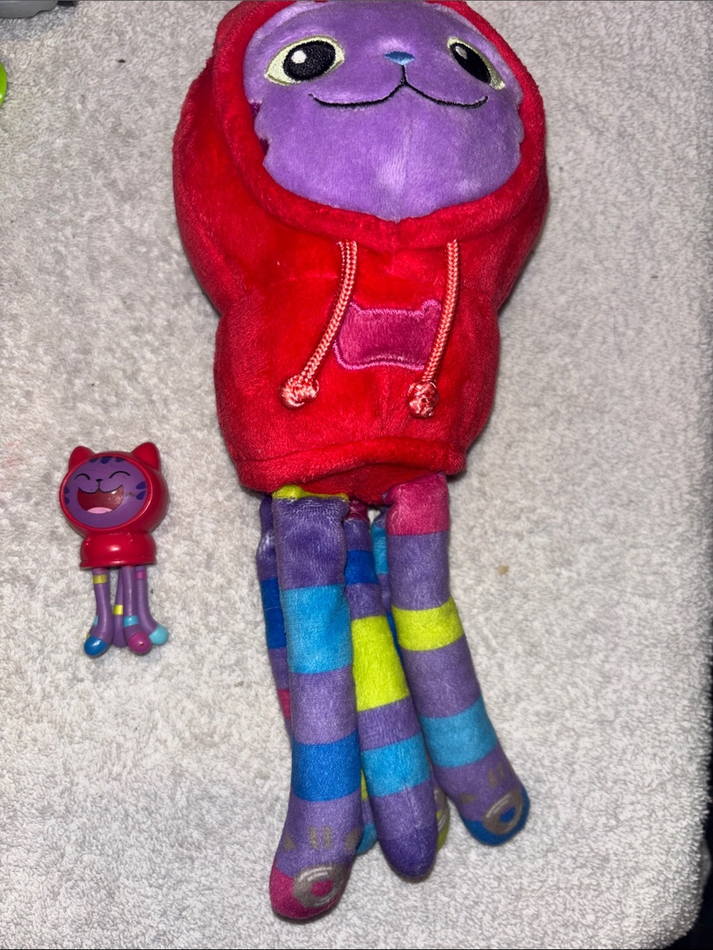 Gabbys Dollhouse Octopus Toys in Red and Purple - Soft Multi-Color Tentacles